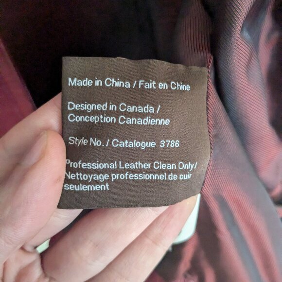 Danier Red Leather Moto Jacket - Picture 2 of 5